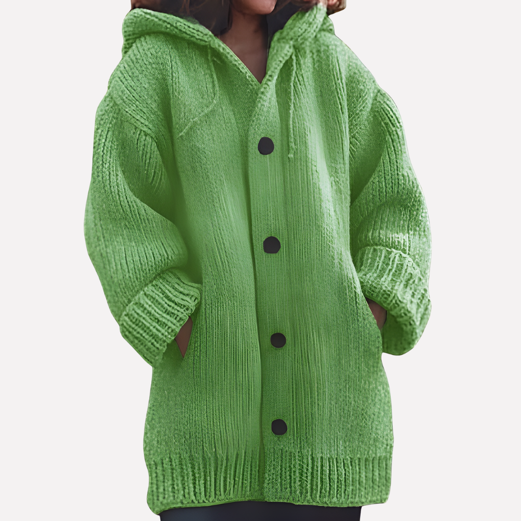 Lavinia Elegant Longline Hooded Open Cardigan - image 6