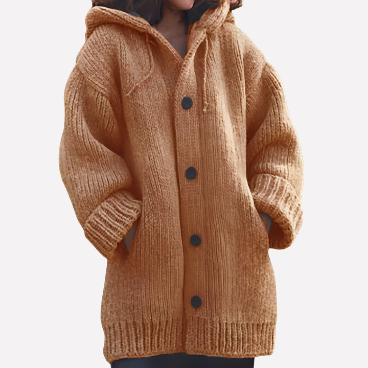 Lavinia Elegant Longline Hooded Open Cardigan - image 7