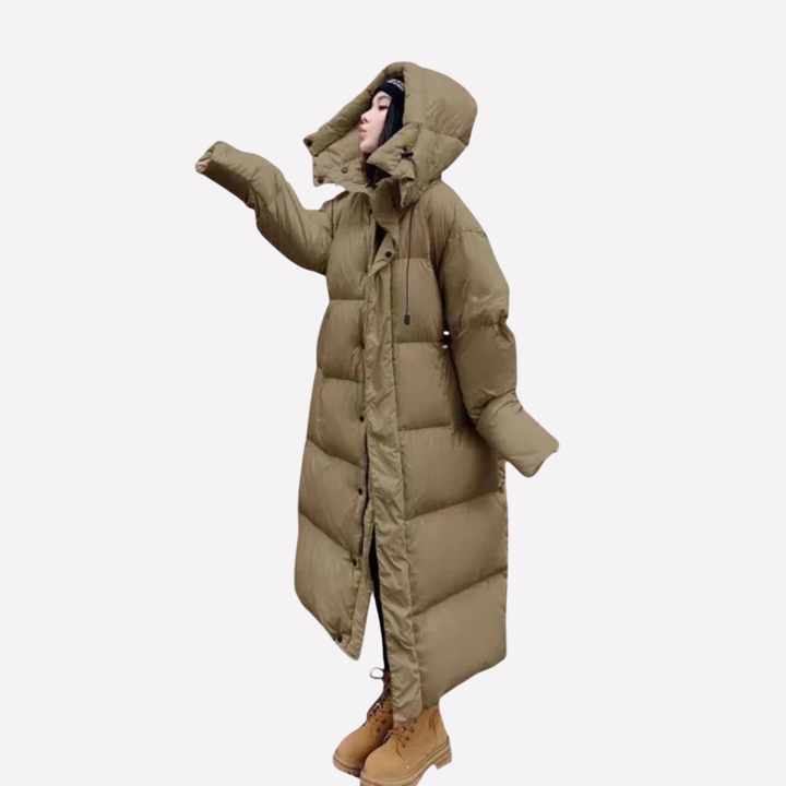 Una Elegant Long Hooded Puffer Jacket - image 4