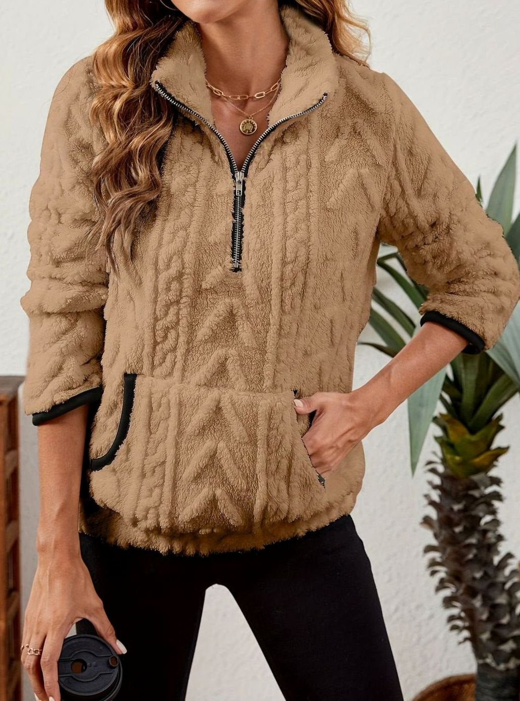 Tilde half zip fleece jumper – image 9