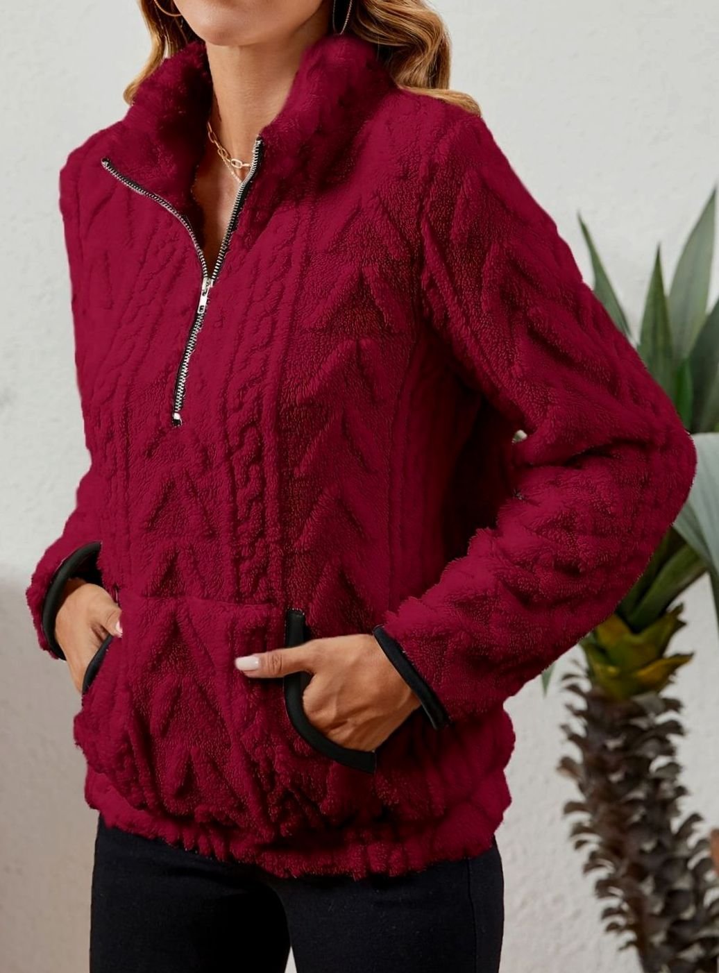 Tilde half zip fleece jumper