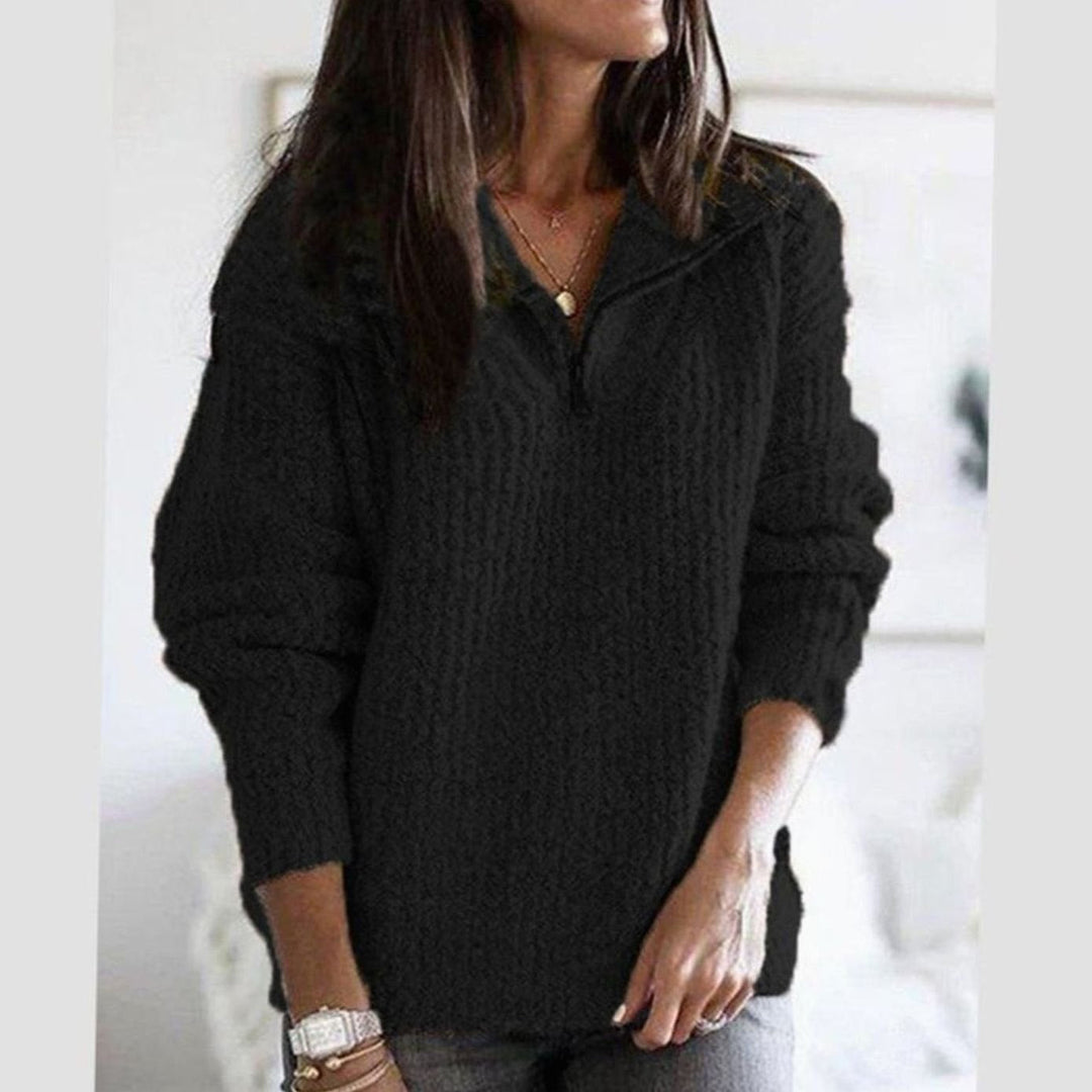 Kirsten half zip cable knit jumper – image 4