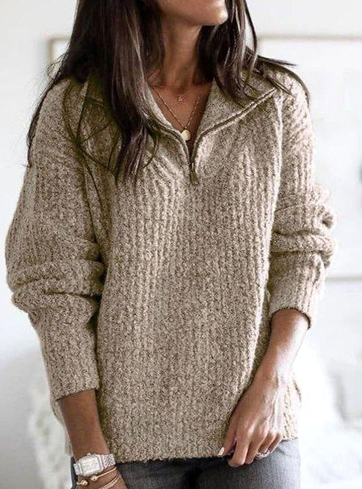 Kirsten half zip cable knit jumper – image 5