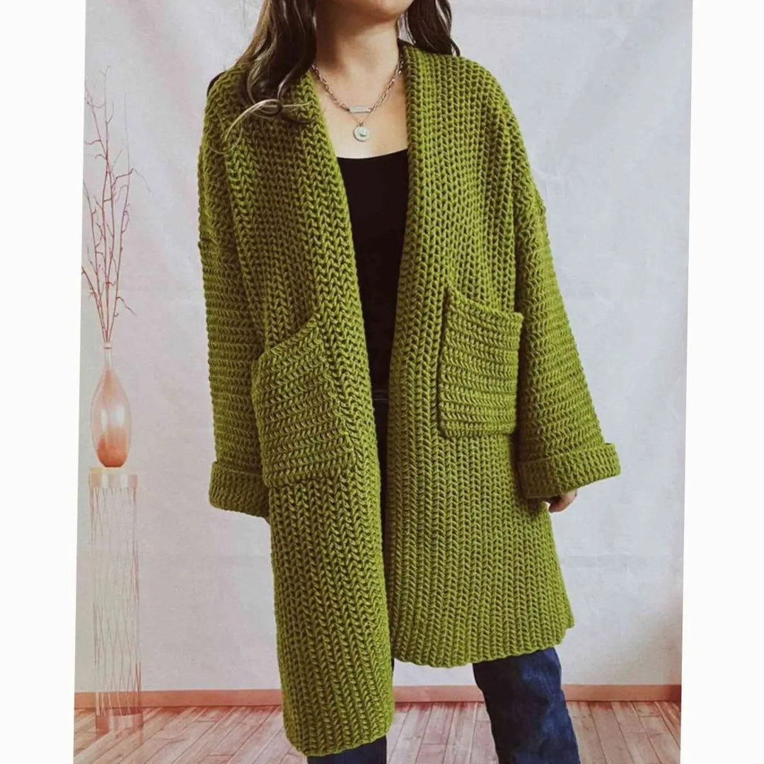 Bente oversized chunky knit cardigan – image 3