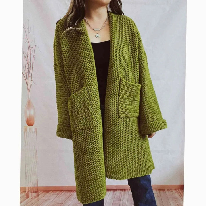 Bente oversized chunky knit cardigan – image 3