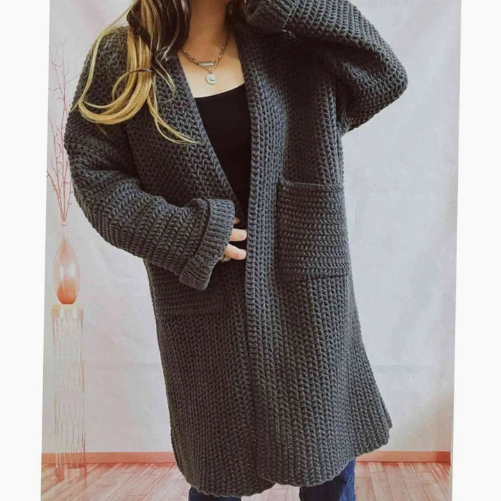 Bente oversized chunky knit cardigan – image 7
