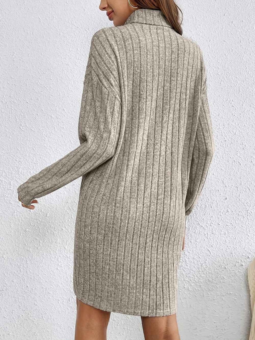 Eldrid ribbed turtleneck mini dress – image 2