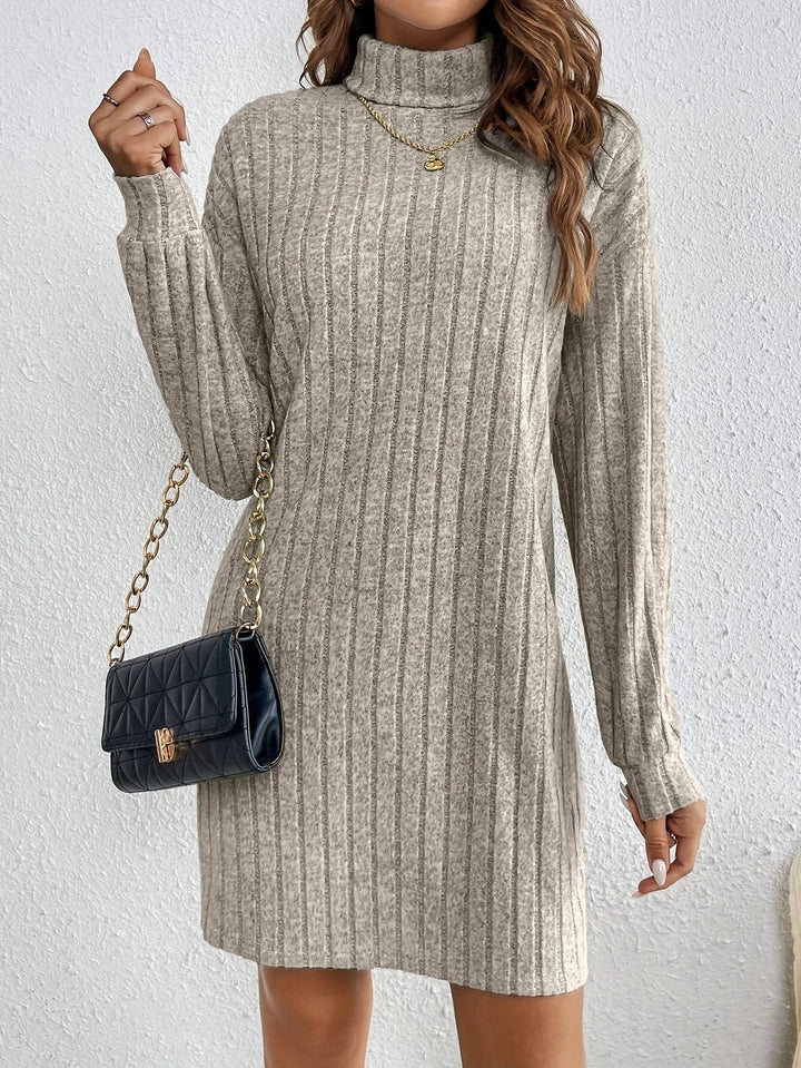 Eldrid ribbed turtleneck mini dress – image 3