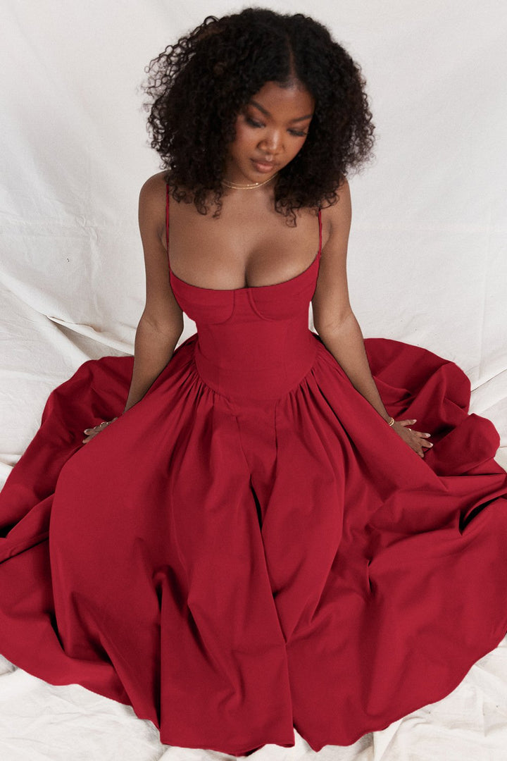 Delphine corset bodice midi dress – image 2