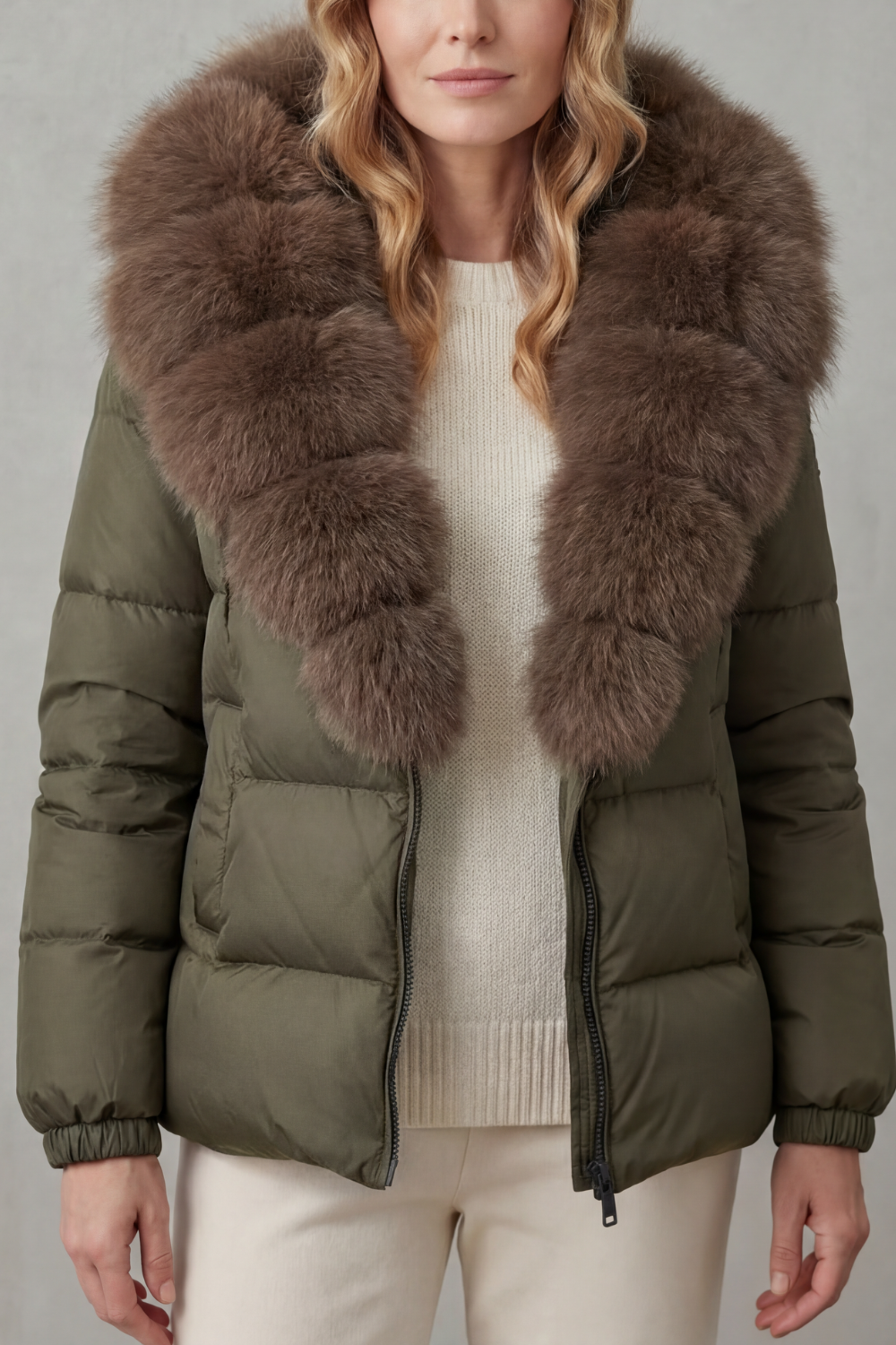 Noelle Elegant Two Tone Everyday Puffer Jacket - image 9