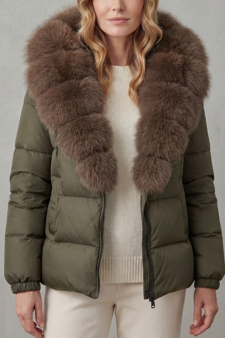 Noelle Elegant Two Tone Everyday Puffer Jacket - image 9