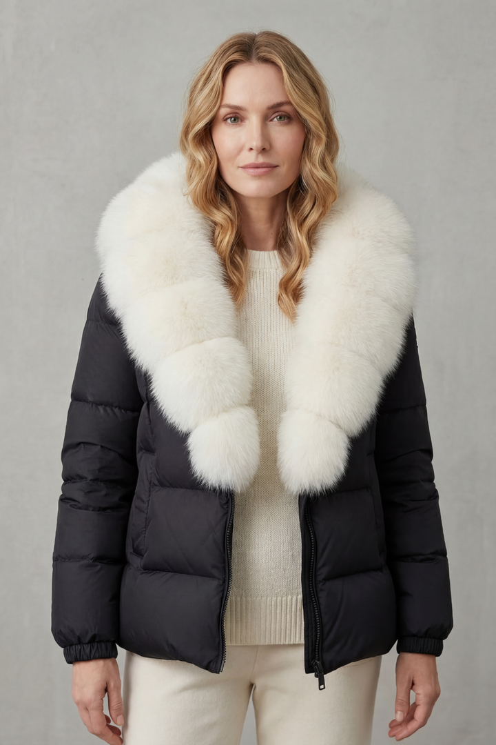 Noelle Elegant Two Tone Everyday Puffer Jacket - image 2