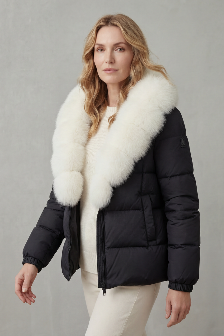 Noelle Elegant Two Tone Everyday Puffer Jacket - image 3
