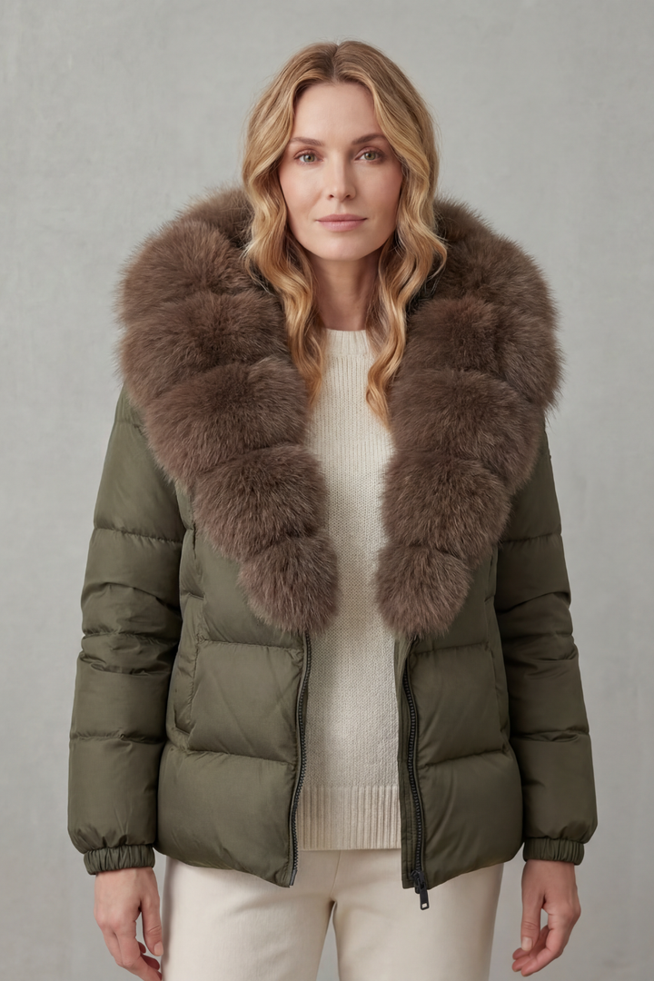 Noelle Elegant Two Tone Everyday Puffer Jacket - image 10