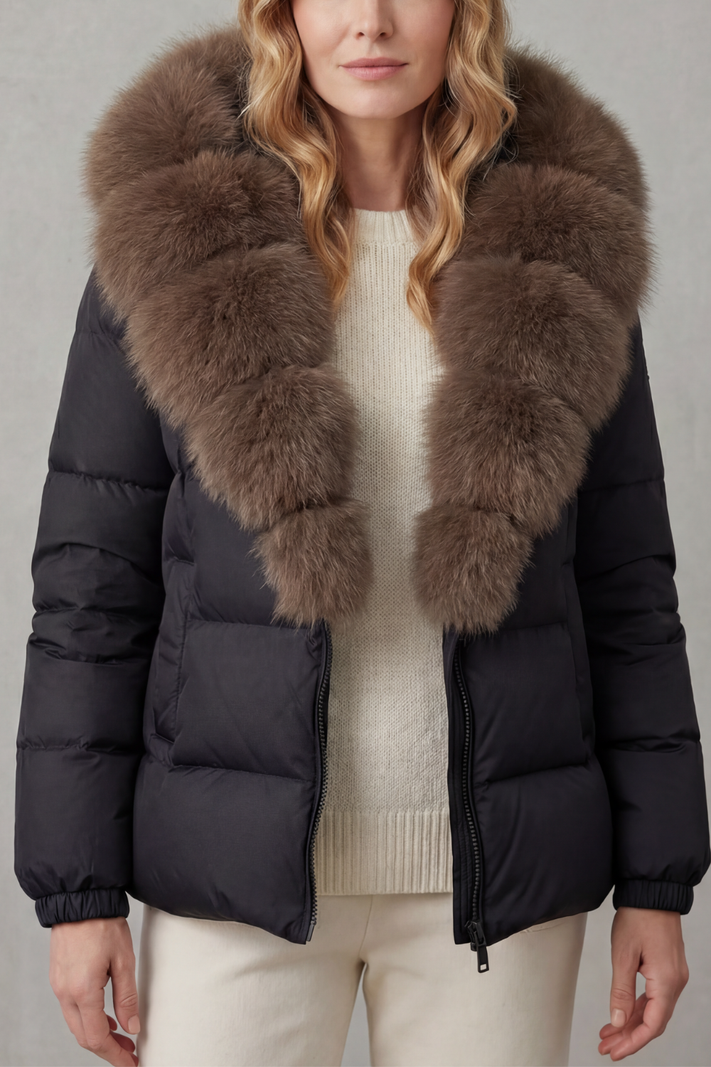 Noelle Elegant Two Tone Everyday Puffer Jacket - image 5