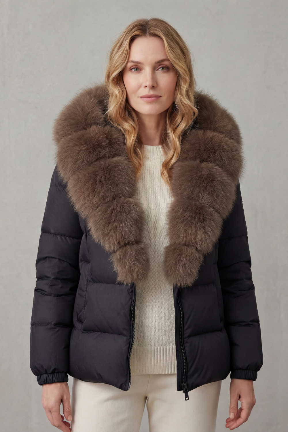 Noelle Elegant Two Tone Everyday Puffer Jacket - image 6