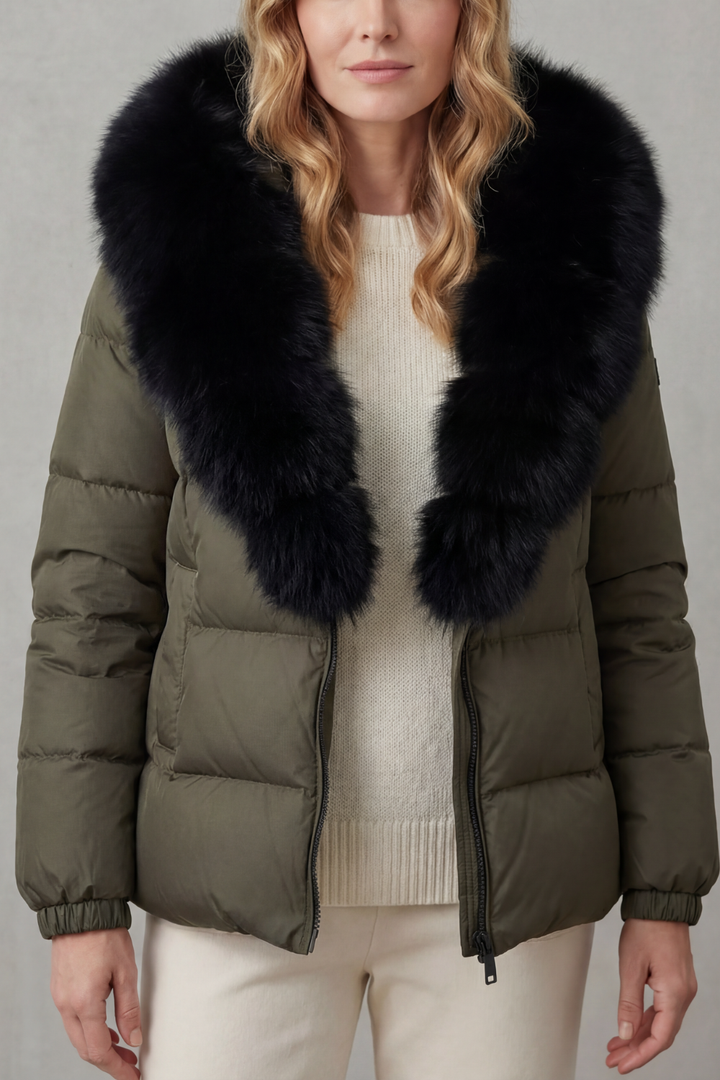 Noelle Elegant Two Tone Everyday Puffer Jacket - image 11