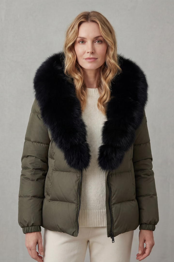 Noelle Elegant Two Tone Everyday Puffer Jacket - image 12