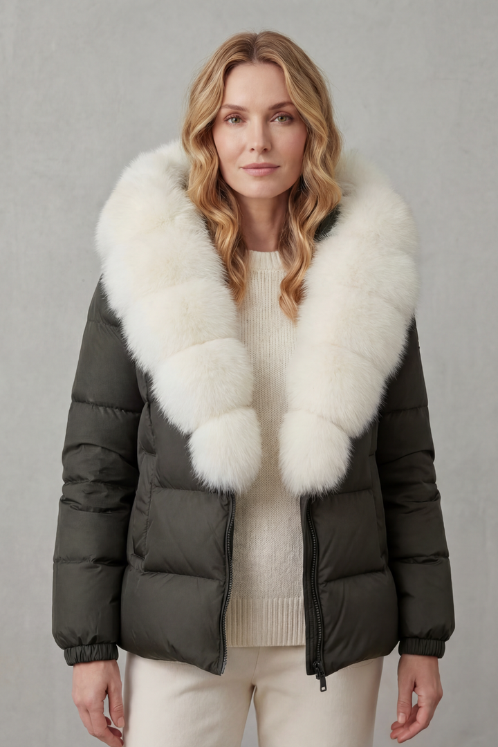 Noelle Elegant Two Tone Everyday Puffer Jacket - image 14
