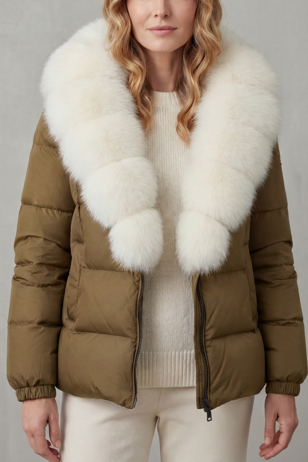 Noelle Elegant Two Tone Everyday Puffer Jacket - image 17