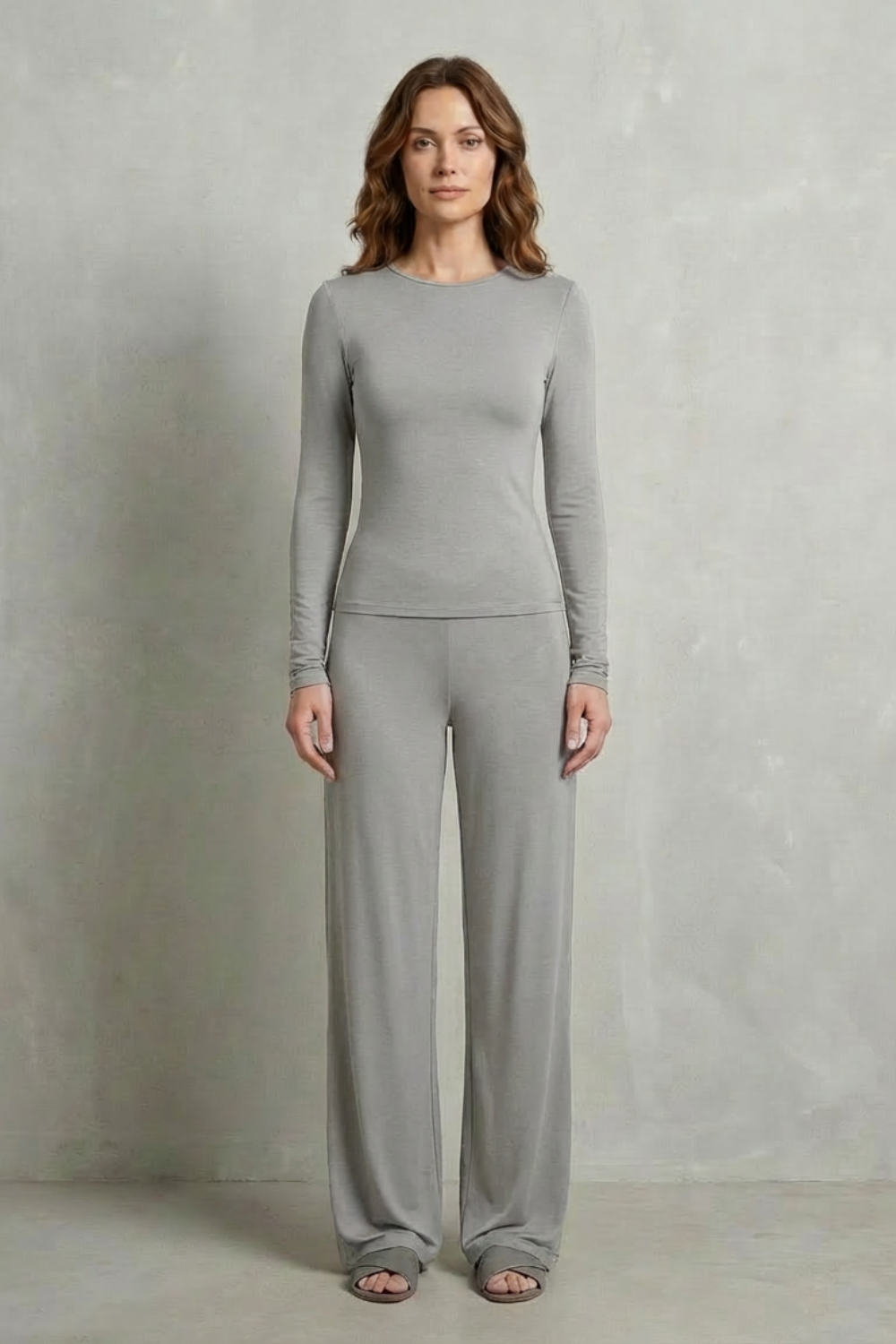 Juliana Elegant Fitted Top and Wide Leg Trouser Set - image 22