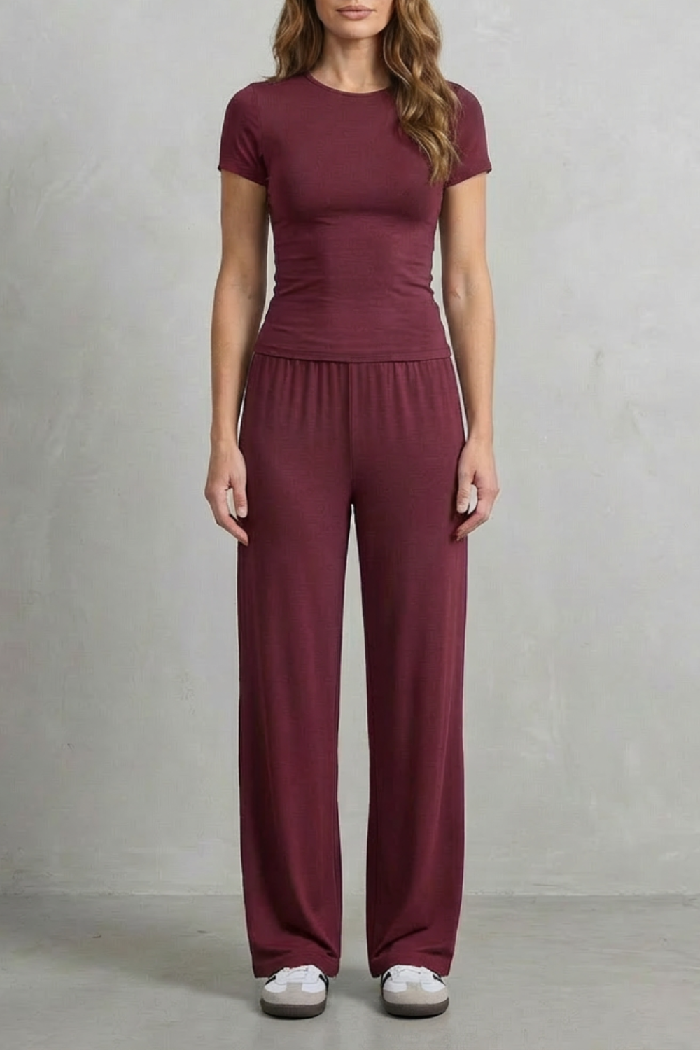 Juliana Elegant Fitted Top and Wide Leg Trouser Set - image 31