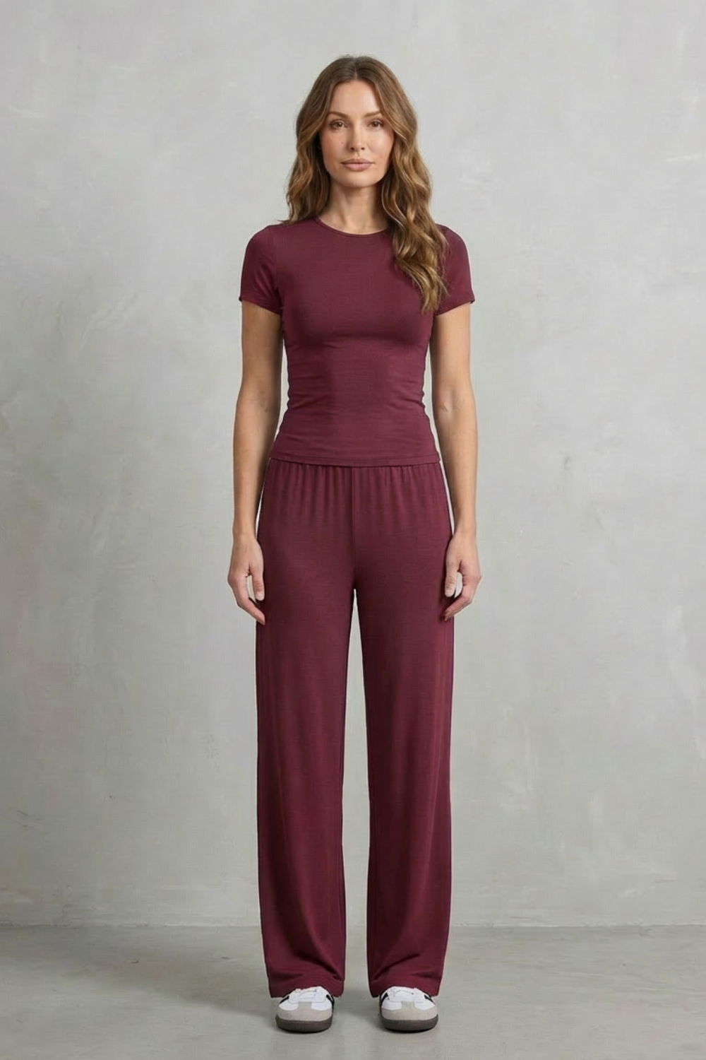Juliana Elegant Fitted Top and Wide Leg Trouser Set - image 32