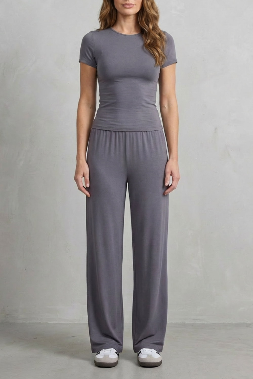 Juliana Elegant Fitted Top and Wide Leg Trouser Set - image 5