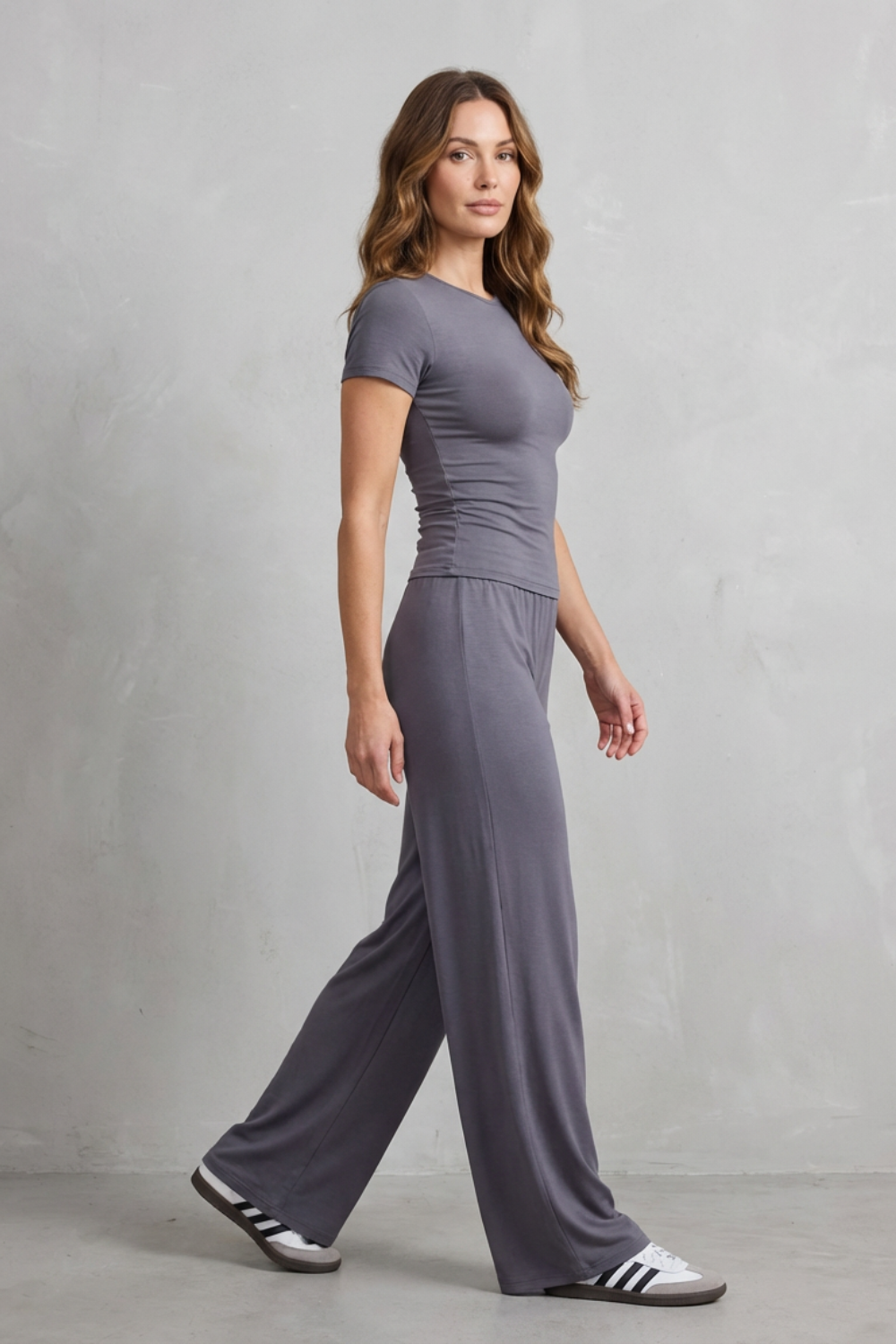 Juliana Elegant Fitted Top and Wide Leg Trouser Set - image 7