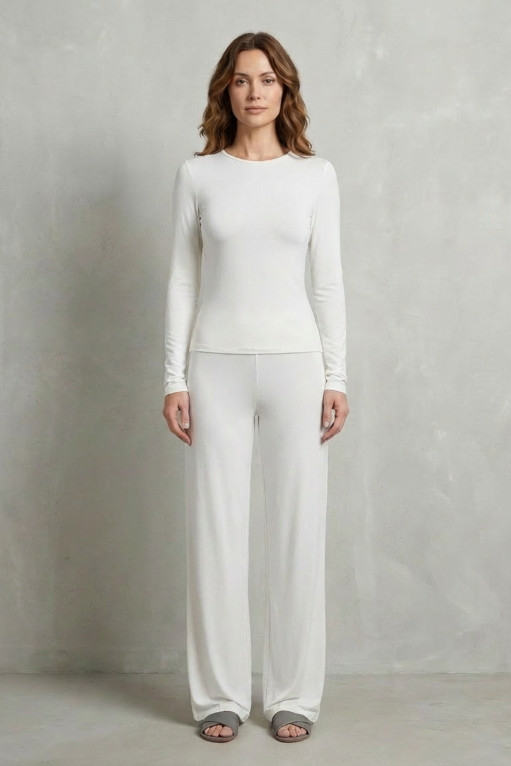 Juliana Elegant Fitted Top and Wide Leg Trouser Set - image 10