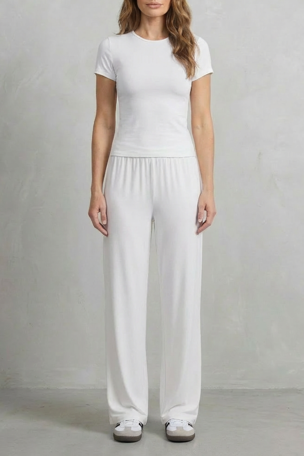 Juliana Elegant Fitted Top and Wide Leg Trouser Set - image 11