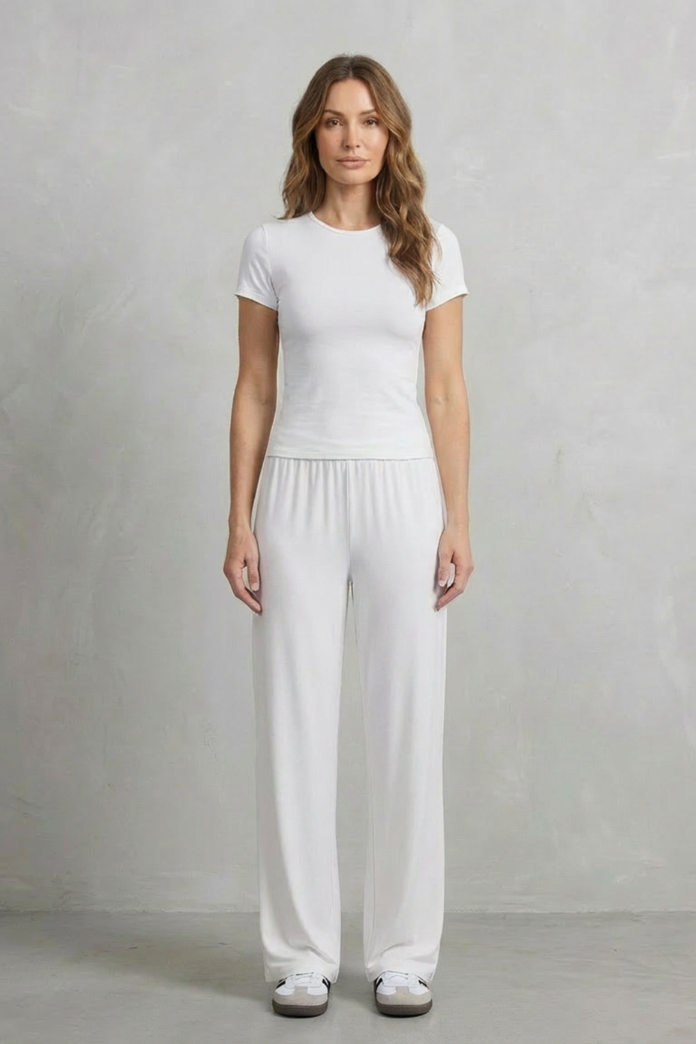Juliana Elegant Fitted Top and Wide Leg Trouser Set - image 12