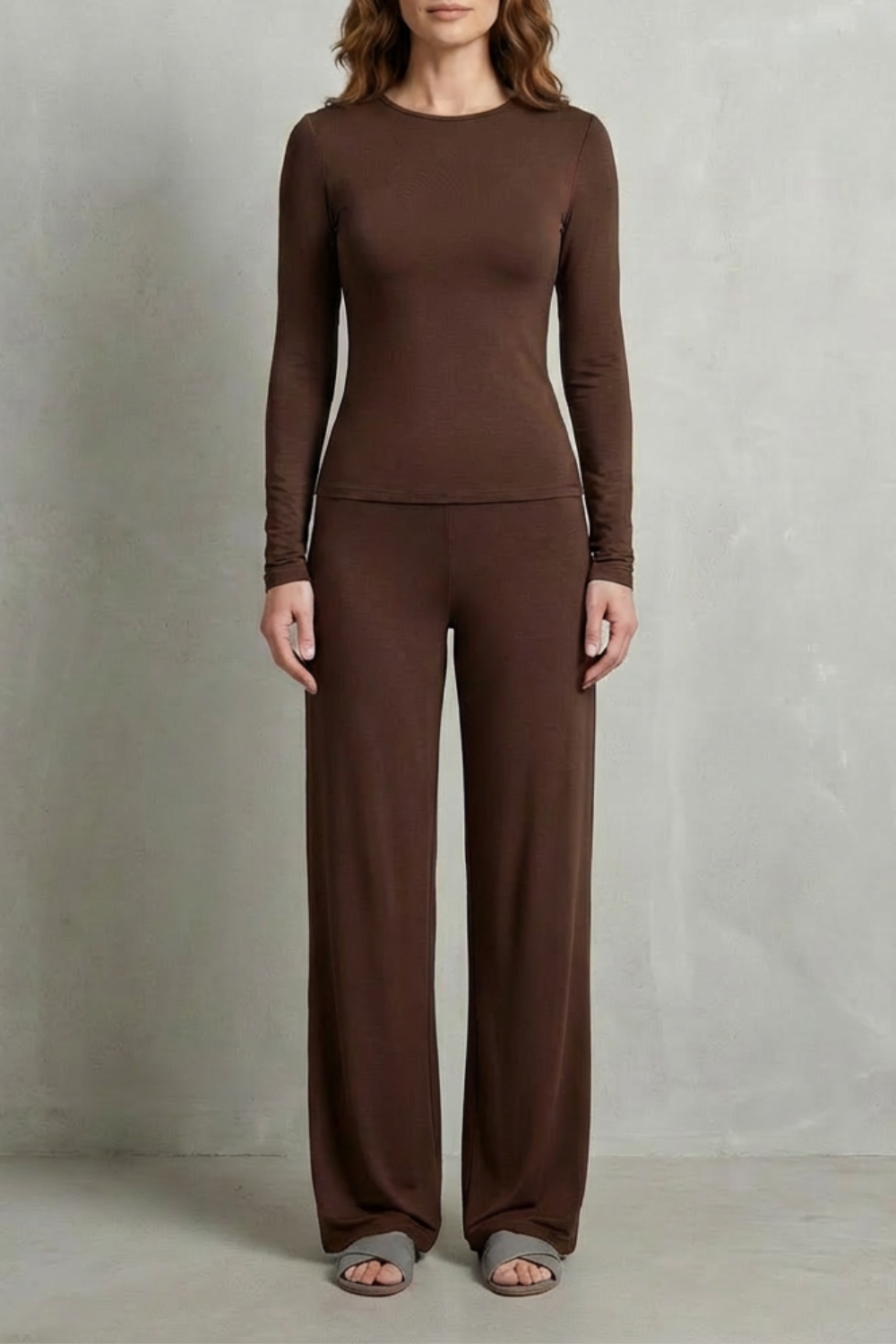 Juliana Elegant Fitted Top and Wide Leg Trouser Set - image 13