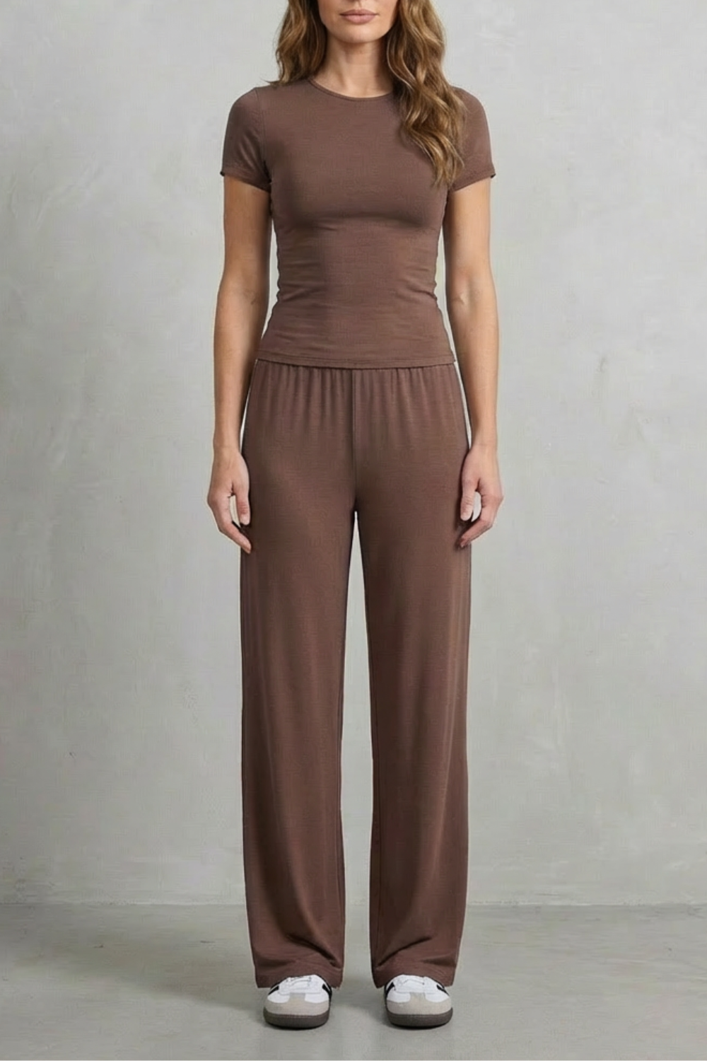 Juliana Elegant Fitted Top and Wide Leg Trouser Set - image 15