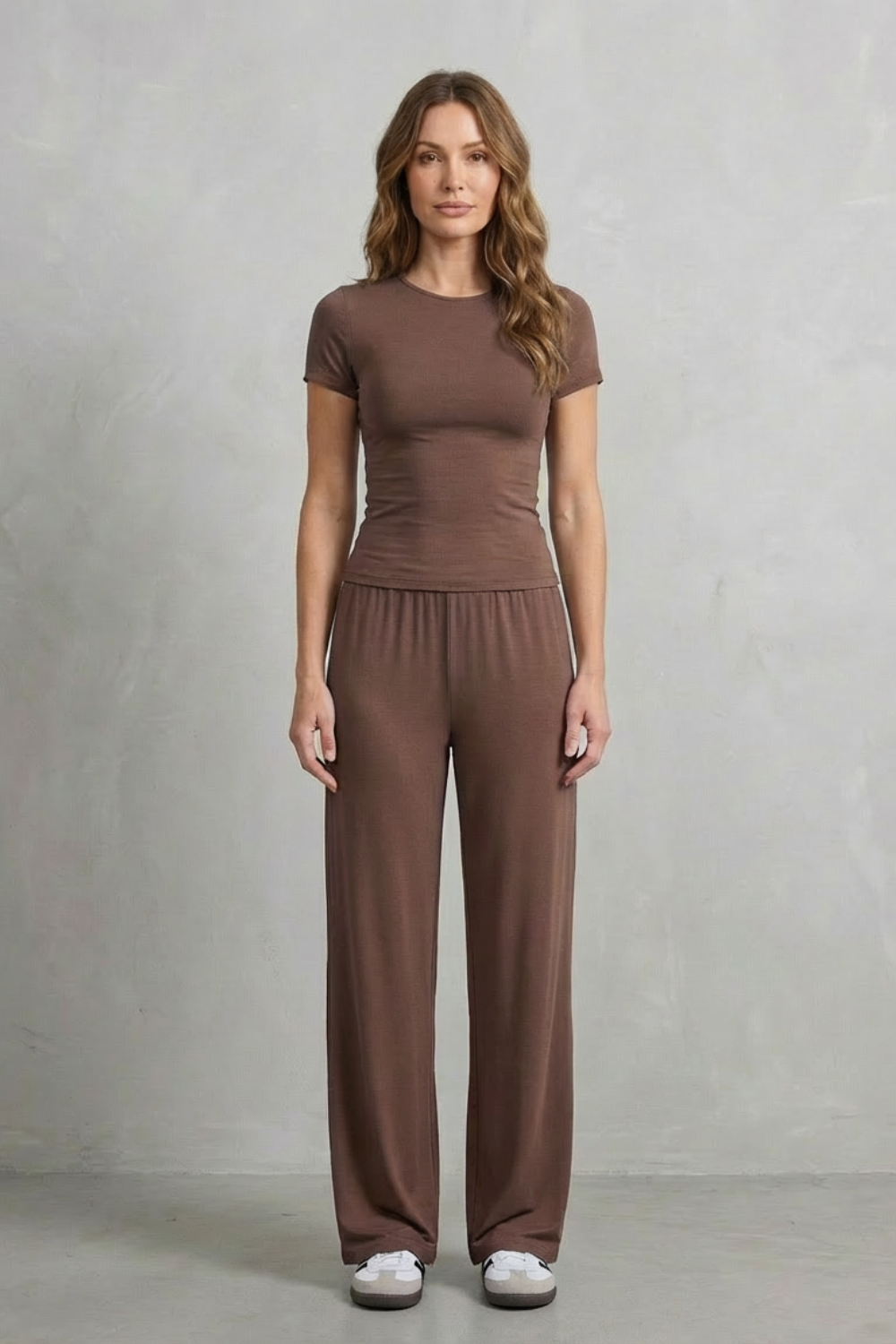 Juliana Elegant Fitted Top and Wide Leg Trouser Set - image 16