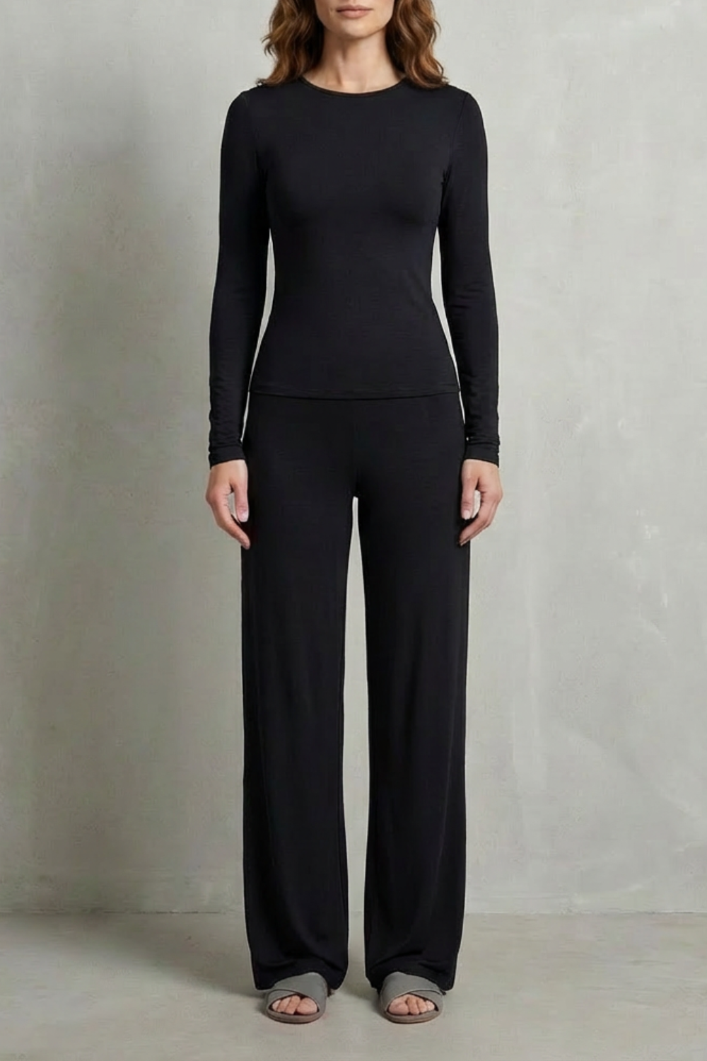 Juliana Elegant Fitted Top and Wide Leg Trouser Set - image 17