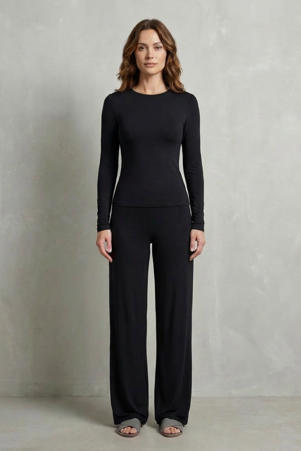 Juliana Elegant Fitted Top and Wide Leg Trouser Set - image 18