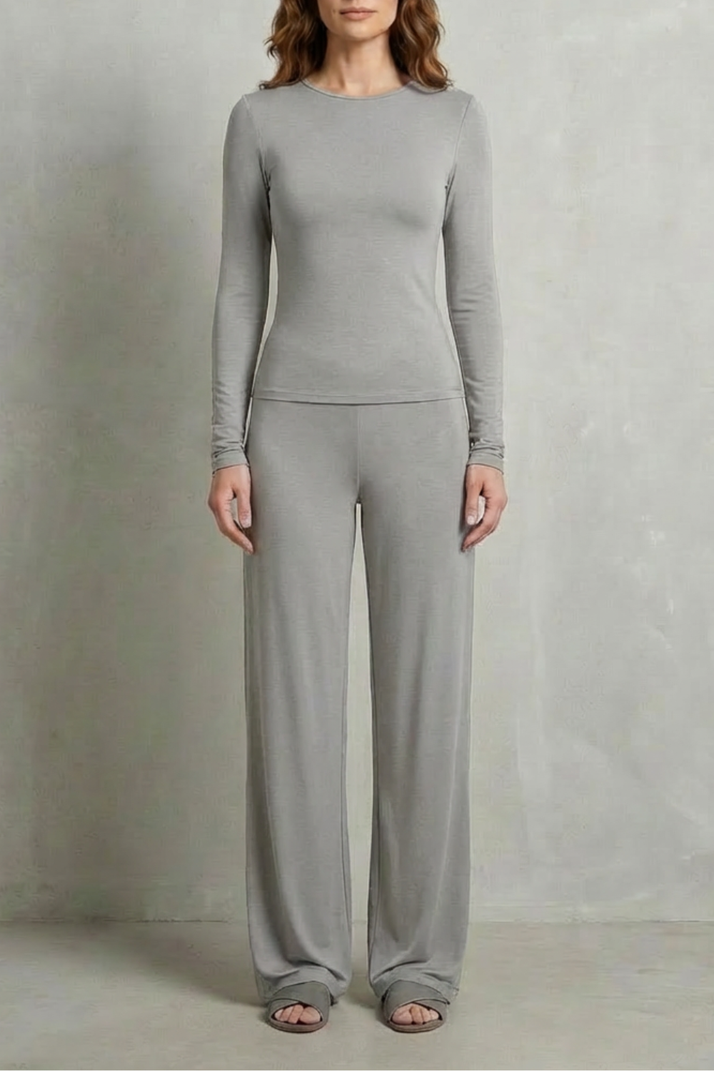 Juliana Elegant Fitted Top and Wide Leg Trouser Set - image 21