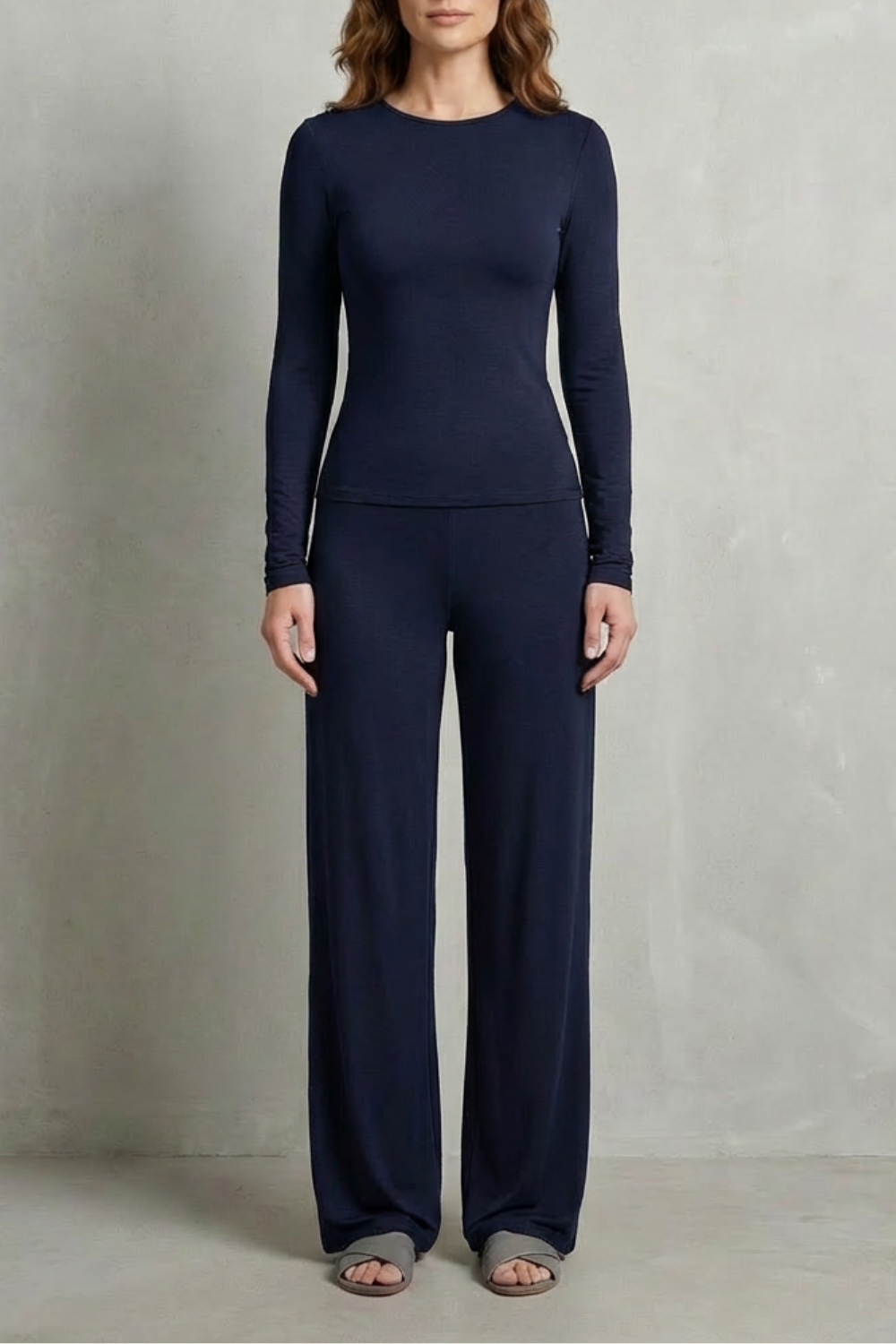 Juliana Elegant Fitted Top and Wide Leg Trouser Set - image 25