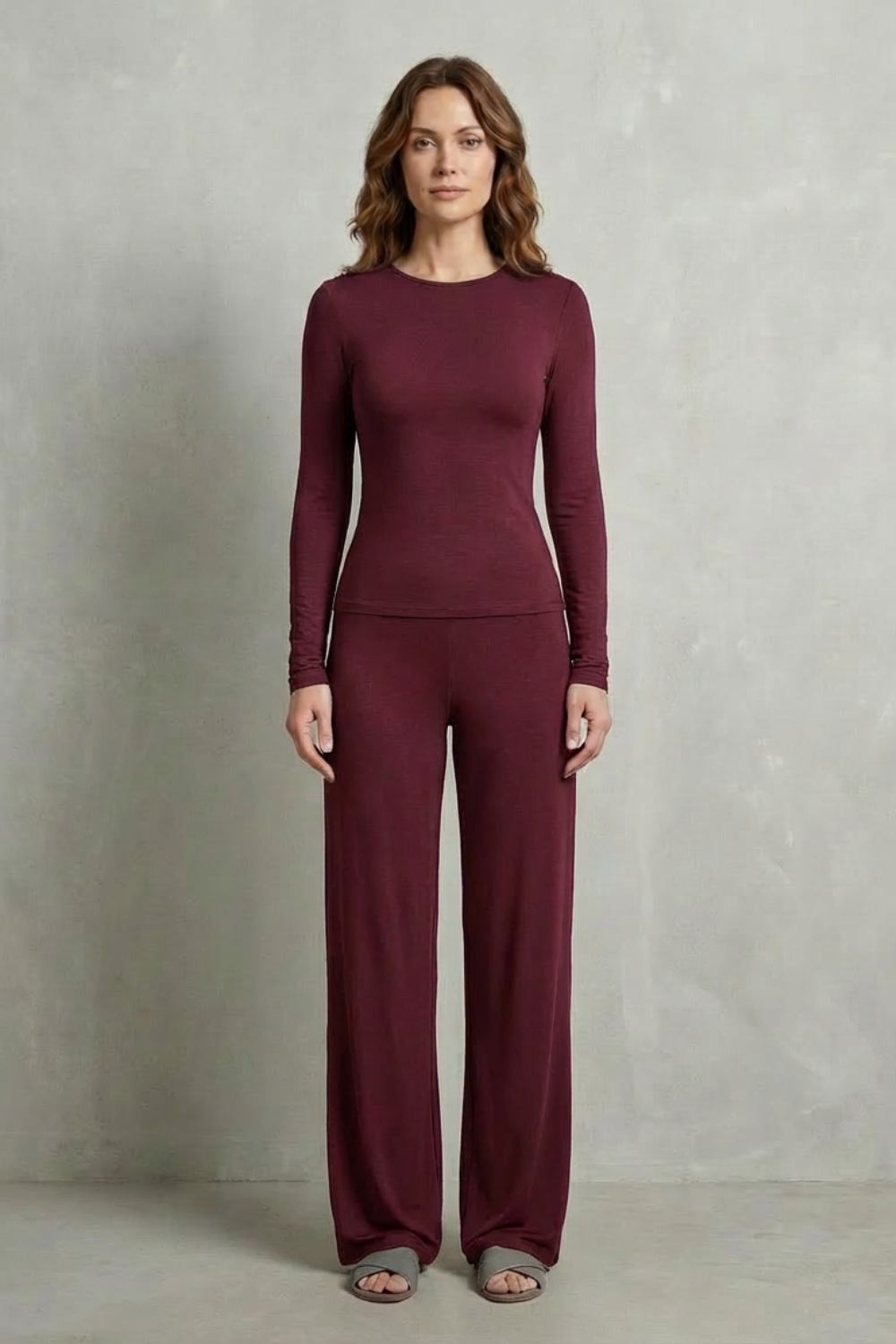 Juliana Elegant Fitted Top and Wide Leg Trouser Set - image 30