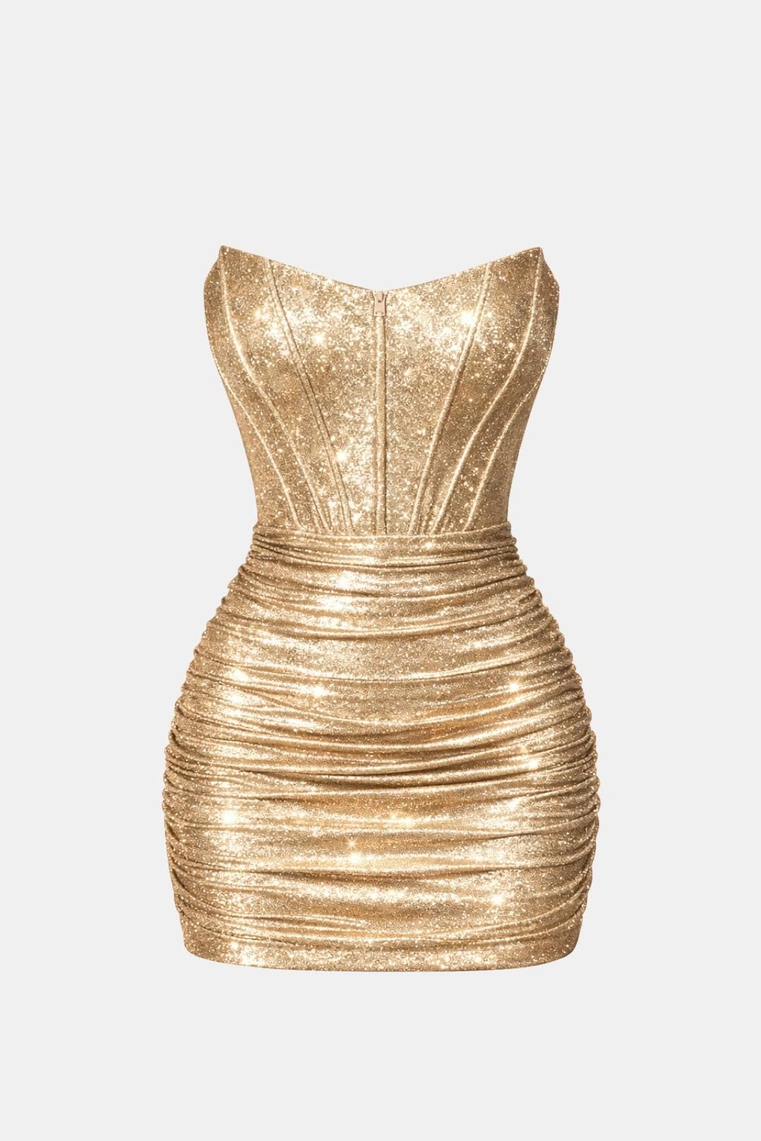 Aerin strapless shimmer corset mini dress – image 5