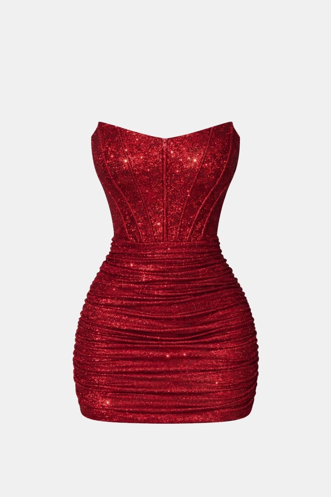Aerin strapless shimmer corset mini dress – image 7