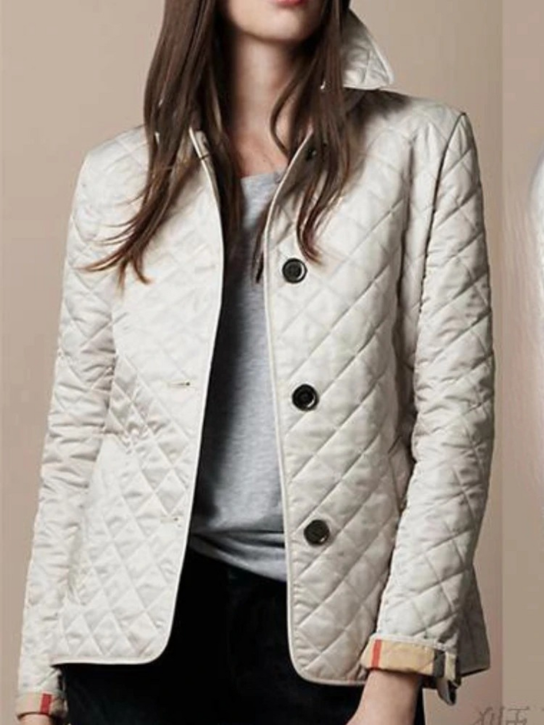 Elena fitted diamond quilted jacket – image 3
