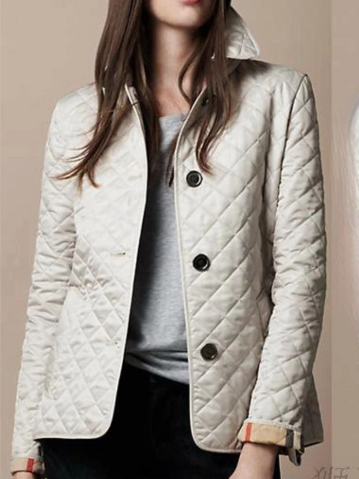 Elena fitted diamond quilted jacket – image 3