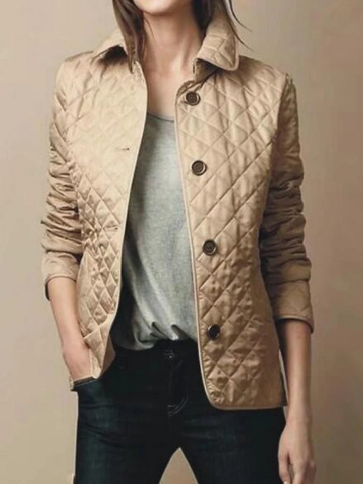 Elena fitted diamond quilted jacket – image 5