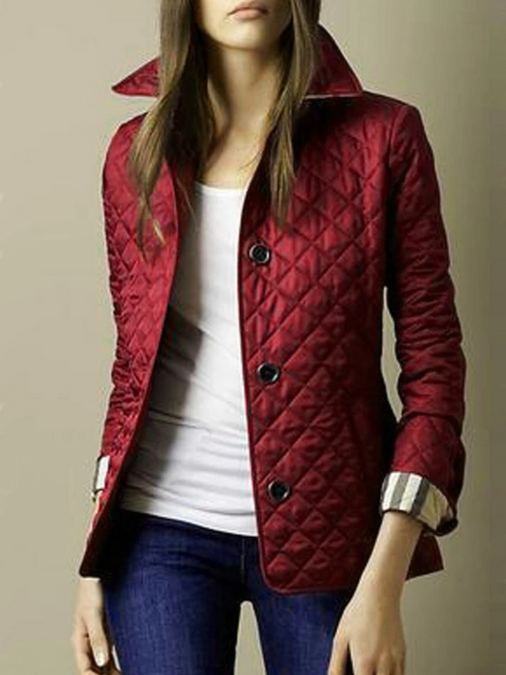 Elena fitted diamond quilted jacket – image 7