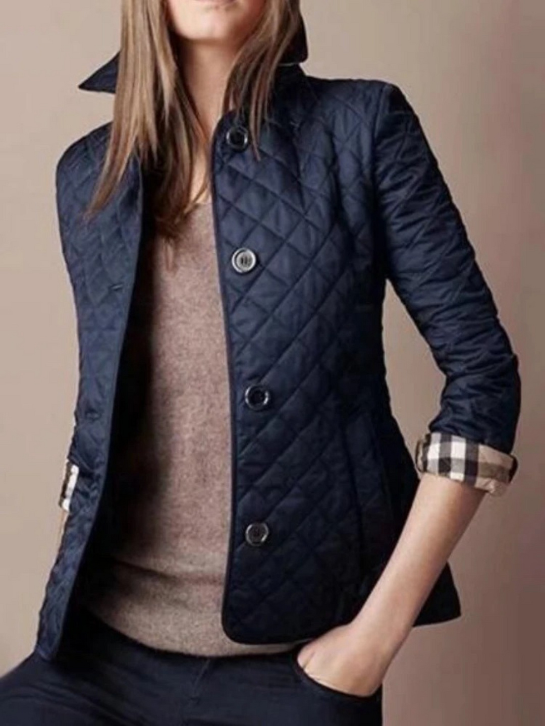Elena fitted diamond quilted jacket – image 8
