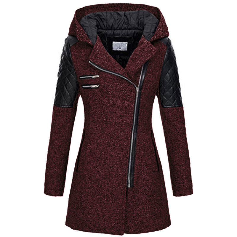 Senara fitted hooded quilted winter coat – image 2