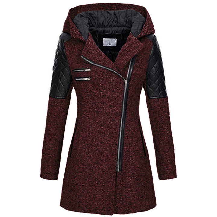 Senara fitted hooded quilted winter coat – image 2