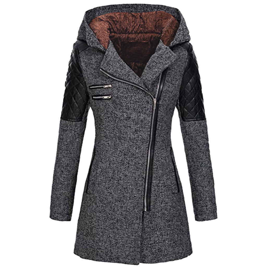 Senara fitted hooded quilted winter coat – image 4